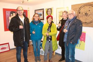 Bürgermeister Martin Aßmuth eröffnete Galerie zusammen mit Christine Störr (von links), Julia Hoppe, Helga Borngässer-Geyl und Heinz Schumacher. Foto: Schumacher Foto: Schwarzwälder Bote