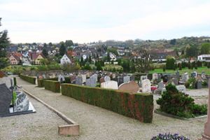 Ein Teil der Wege auf dem Heiligenzeller Friedhof soll  gepflastert werden  Foto: cbs