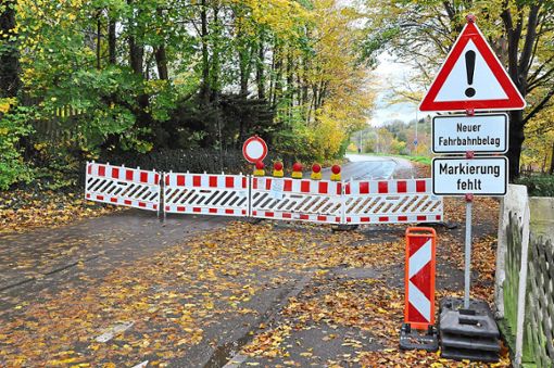 Die Straße von Lahr nach Sulz ist gesperrt. Trotzdem fahren viele Autofahrer bis zur Absperrung und müssen dann umdrehen. Die Beschilderung scheint nicht klar genug zu sein.  Foto: Lübke