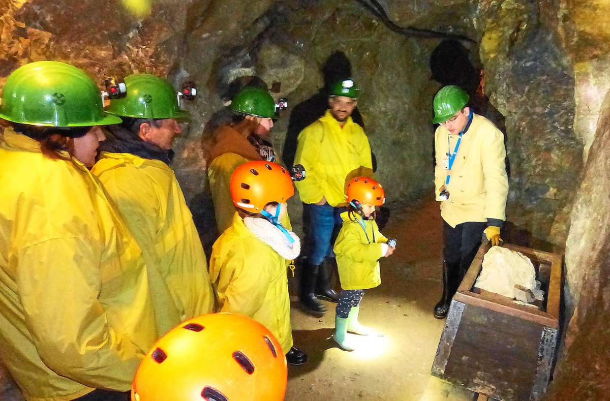 Vor allem Familien besuchten die Grube Wenzel und gingen hinab in den Stollen unter Tage.