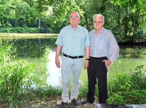 Sie haben sich für die Entschlammung des Hohbergsees engagiert: Walter Caroli (links) und Udo Baum. Foto: Wendling Foto: Lahrer Zeitung