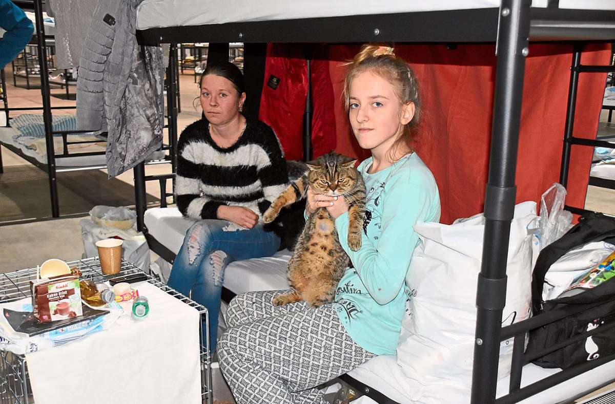 Die Mutter und ihre Tochter haben am 11. März ihre Heimat in der Süd-Ukraine verlassen, seit Donnerstag sind die beiden in Offenburg. Neben wenig Gepäck haben die beiden eine Katze und zwei Hamster mitgebracht.
