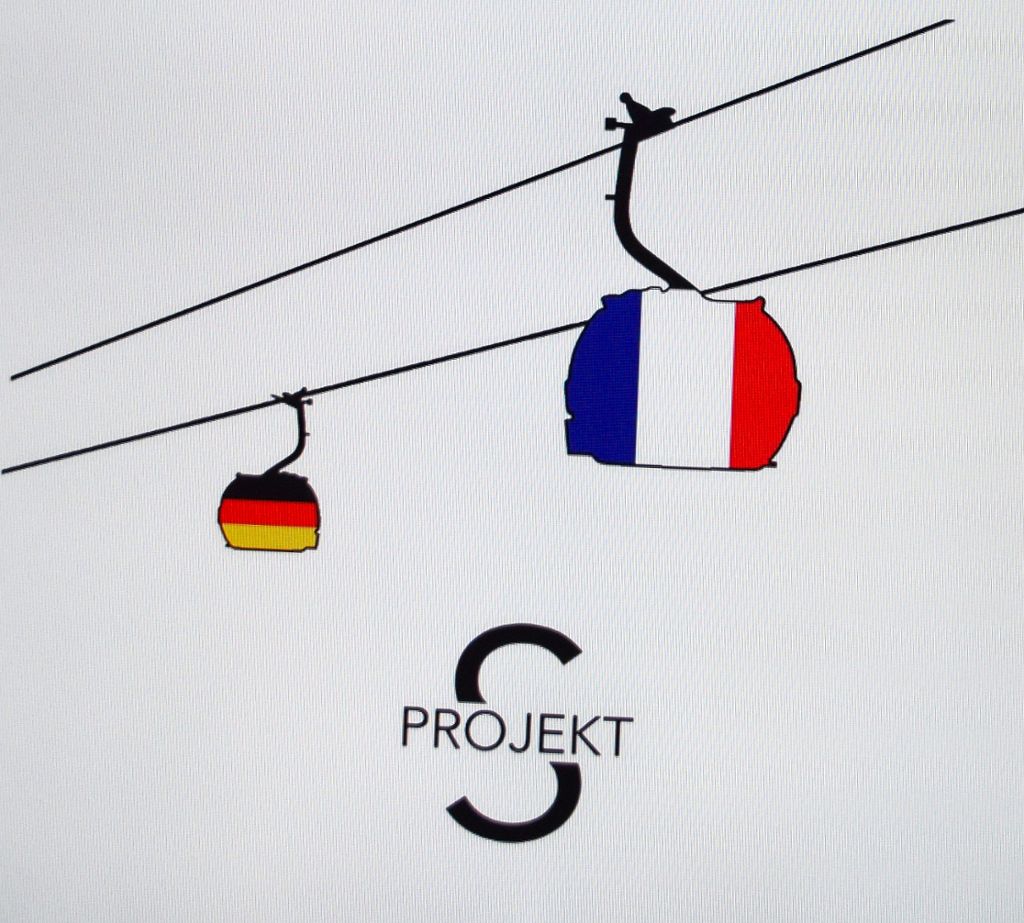 Das Logo des Projekt S, wie der Europa-Park sein Seilbahn-Vorhaben nennt. Dazu gehören natürlich Gondeln in den jeweiligen Landesfarben.
