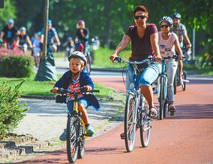 Auch die Jüngsten waren am Sonntagvormittag bei der Fahrrad-Demo in Ettenheimmünster schon mit dabei. Foto: Decoux-Kone