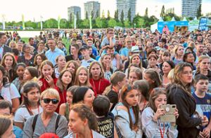 Endlich wieder zusammen feiern: Vor allem die junge Generation hat sich auf das Turnfest in Lahr gefreut. Foto: Kiryakova/Baublies