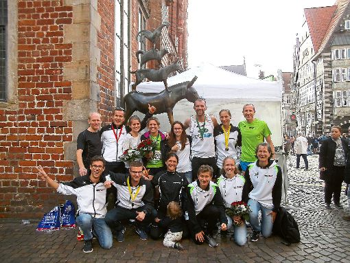 Das Running-Team-Ortenau überzeugte  auch in der Hansestadt Bremen.   Foto: Becker Foto: Schwarzwälder-Bote
