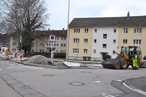 An der Kreuzung Ernetstraße/Fichtestraße werden demnächst 15 neue Parkplätze entstehen.                          Fotos: Sadowski Foto: Lahrer Zeitung