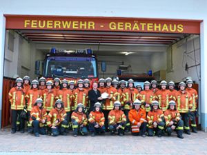 Freuen sich auf ihr neues Einsatzauto: die Ringsheimer Feuerwehr. Foto: Gemeinde Foto: Lahrer Zeitung