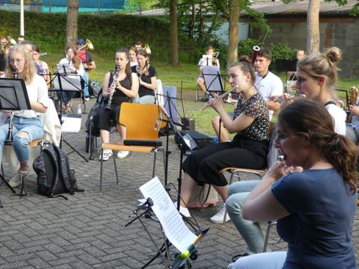 Die Musiker in Oberschopfheim konnten endlich wieder gemeinsam Proben. Foto: Bohnert-Seidel