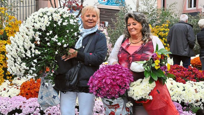 Lahr: Chrysanthema: Blumen werden abgegeben