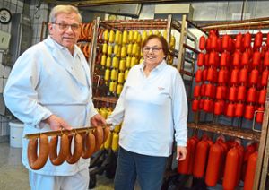 Josef und Roswitha Kürz geben nach fast 30 Jahren ihre Metzgerei in Schweighausen aus Altersgründen auf. Foto: Axel Dach