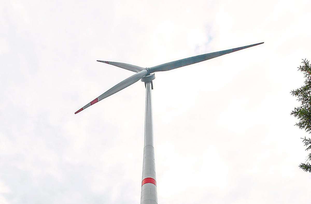 Seit Oktober liefert das neue Windrad Strom – mindestens 6,8 Millionen Kilowattstunden pro Jahr. Foto: Baublies