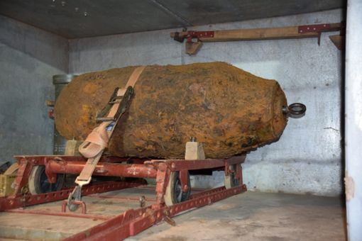 Eine 500 Kilogramm schwere Fliegerbombe ist auch schon im Mai 2017 am Lahrer Bahnhof entdeckt worden.  Foto: Archiv
