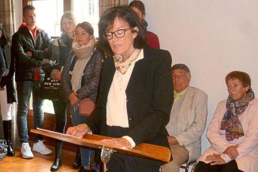 Kirchengemeinderatsvorsitzende Rosemarie Armbruster informierte die Gemeindeglieder. Foto: Becker Foto: Schwarzwälder Bote