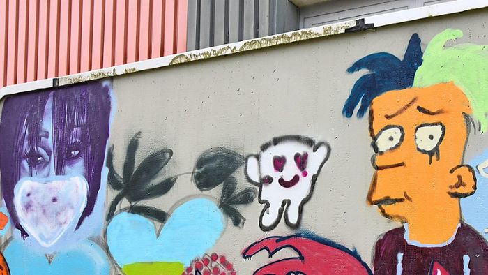Kunstprojekt in Ettenheim: Junge Ukrainer offenbaren ihre Gefühle mit Graffiti