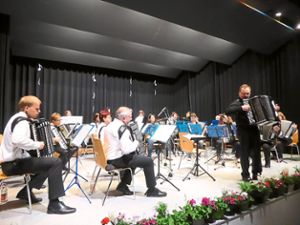 Das Akkordeon-Orchester gab am Sonntag ein furioses Konzert. Foto: Dorn Foto: Schwarzwälder Bote