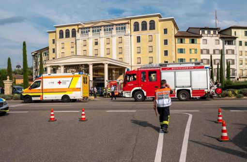 27 Menschen wurden bei einer Reizgasattacke im Europa-Park-Hotel Colosseo verletzt. Foto: Christina Häußler / Einsatz-Report24