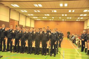 184 Polizeianwärter gelobten ihre Treue zum Grundgesetz. Foto: Röckelein Foto: Lahrer Zeitung