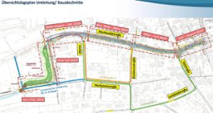 Auf dieser Grafik ist zu sehen, welche Bauabschnitte es bei der Ertüchtigung des  Dorfbachs und der Hochwaldstraße geben wird .  Foto: Zink Ingenieure Foto: Lahrer Zeitung
