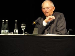 Bundestagspräsident Wolfgang Schäuble war Gast  bei den  Salmengesprächen in Offenburg. Foto: Schubert