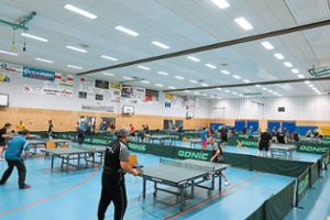 Der Tischtennisclub fühlt sich am meisten durch die Lüftung in der Sporthalle beeinträchtigt. Die Zugluft führe bei Spielen zu Nachteilen, weil die Flugbahn des Balls sich verändere.  Foto: Bohnert-Seidel